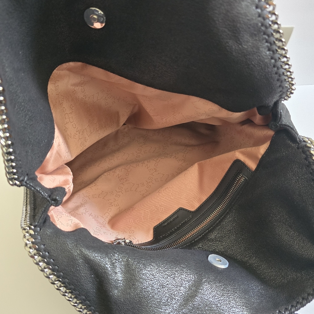 Stella McCartney Shaggy Deer Falabella Large Tote Bag Black - Picture 5 of 11